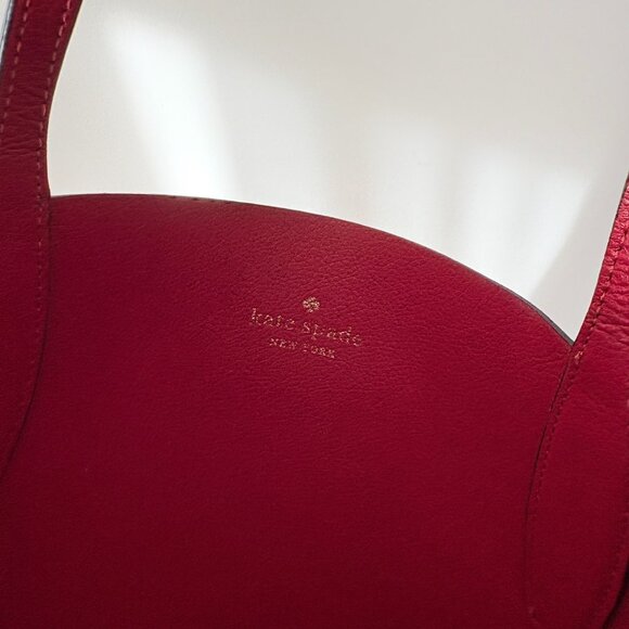 Kate Spade Reversible Flutter Hearts Large Tote Bag Purse Black Red Pink - Picture 8 of 8